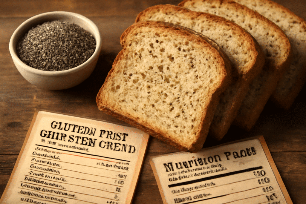 Beneficios del pan de chía sin gluten junto a semillas