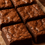 Brownie sin gluten casero con textura fudgy