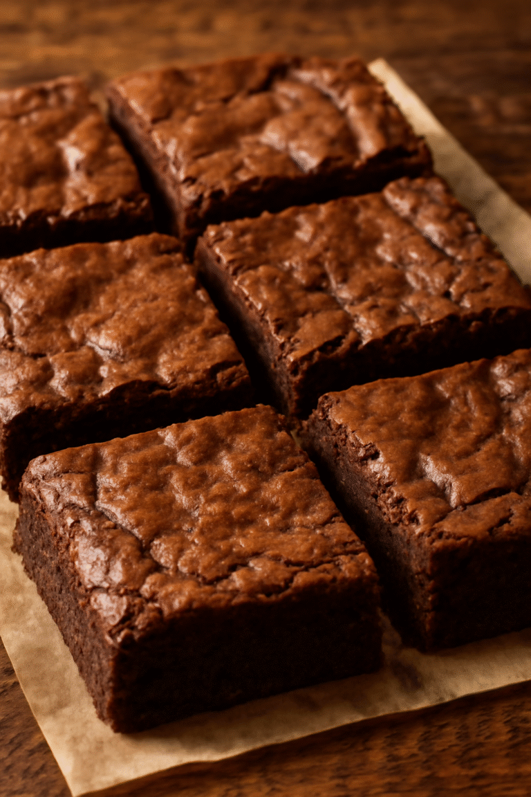 Brownie sin gluten casero con textura fudgy