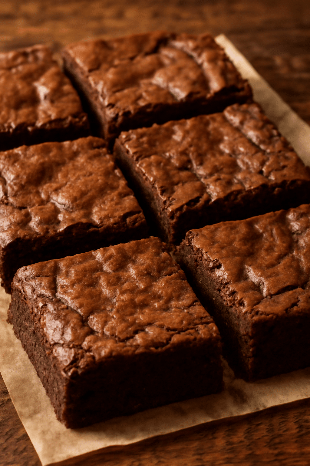 Brownie sin gluten casero con textura fudgy