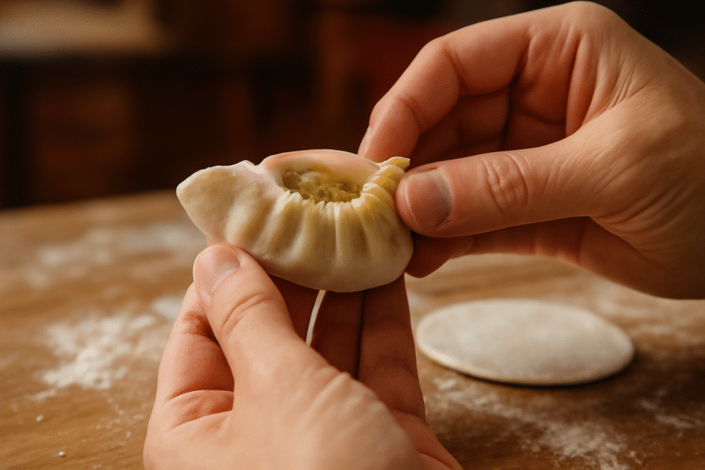 Cómo formar gyozas sin gluten paso a paso