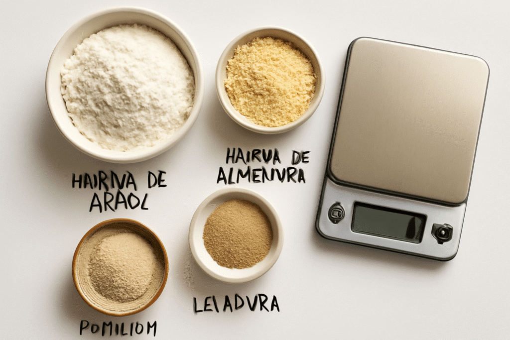 Ingredientes sin gluten para pan de molde casero