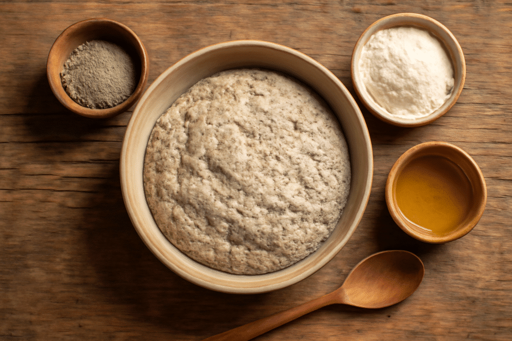 Ingredientes para preparar pan de chía sin gluten