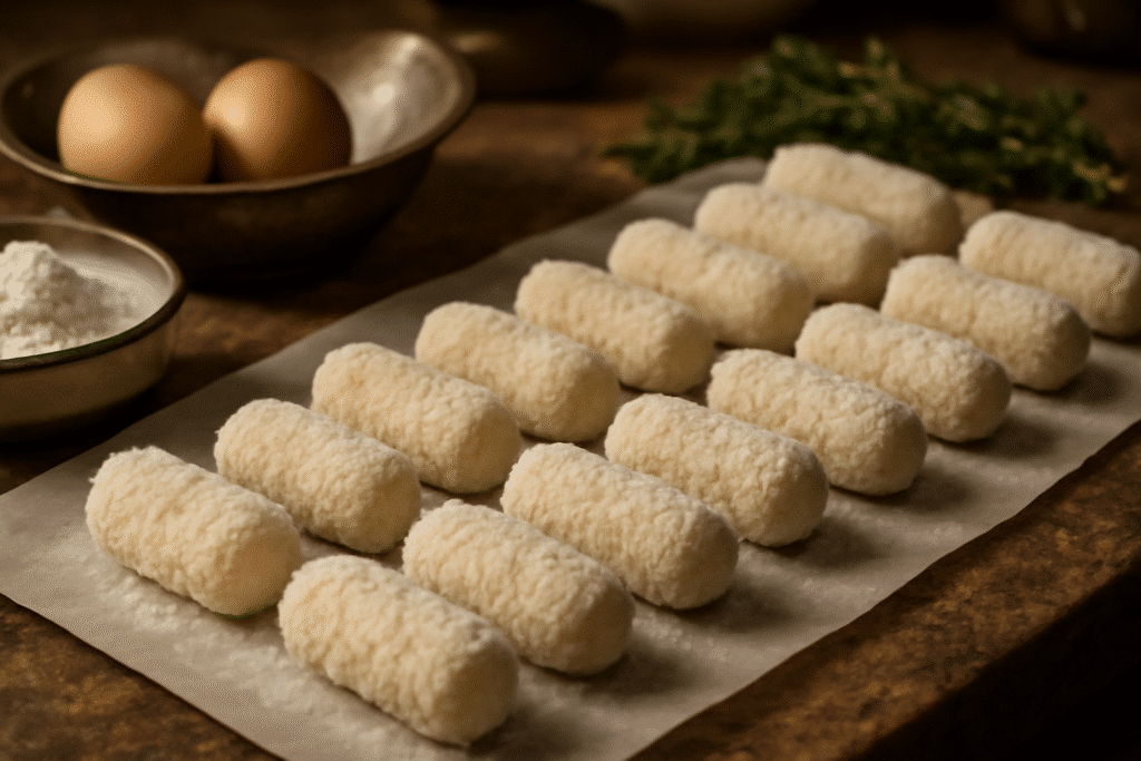 Croquetas sin gluten con harina de arroz