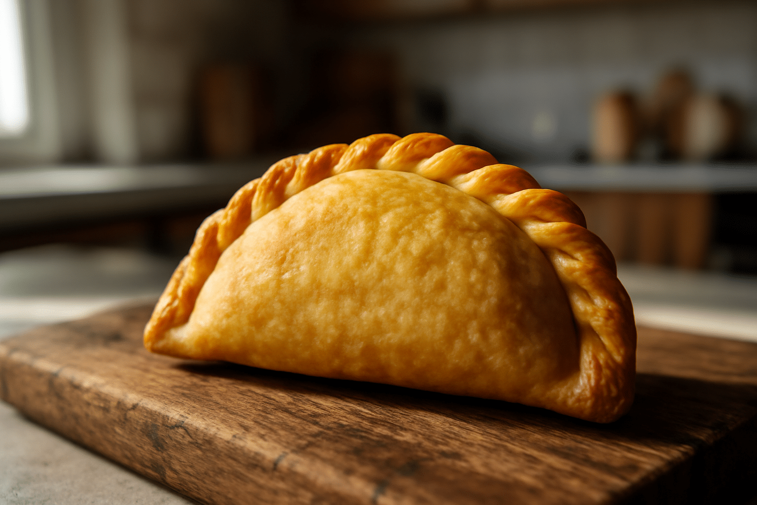 Empanada sin gluten casera recién horneada