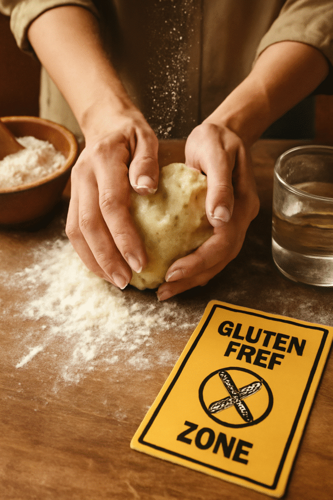 Preparando masa de arepa sin gluten con harina de maíz
