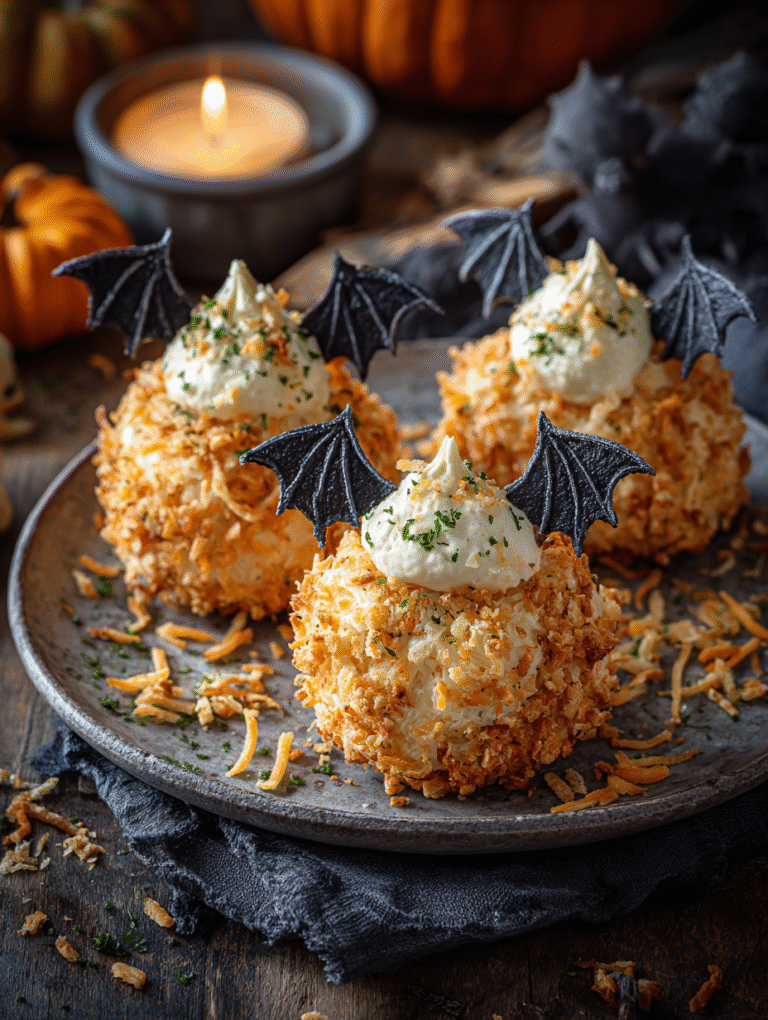 Halloween bat shaped cheese balls cream cheese an 7f72cd4b fd0a 42b5 ab58 0455cbc04442 1