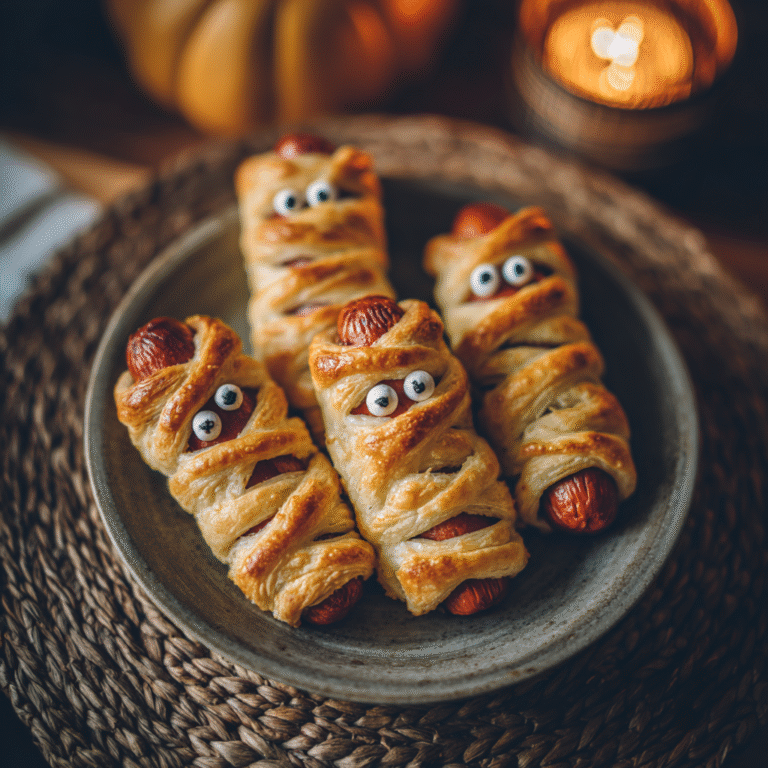Halloween mummy appetizers