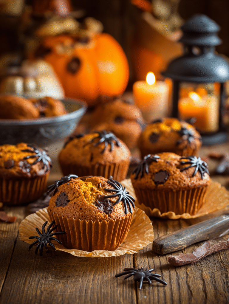 Halloween pumpkin muffins