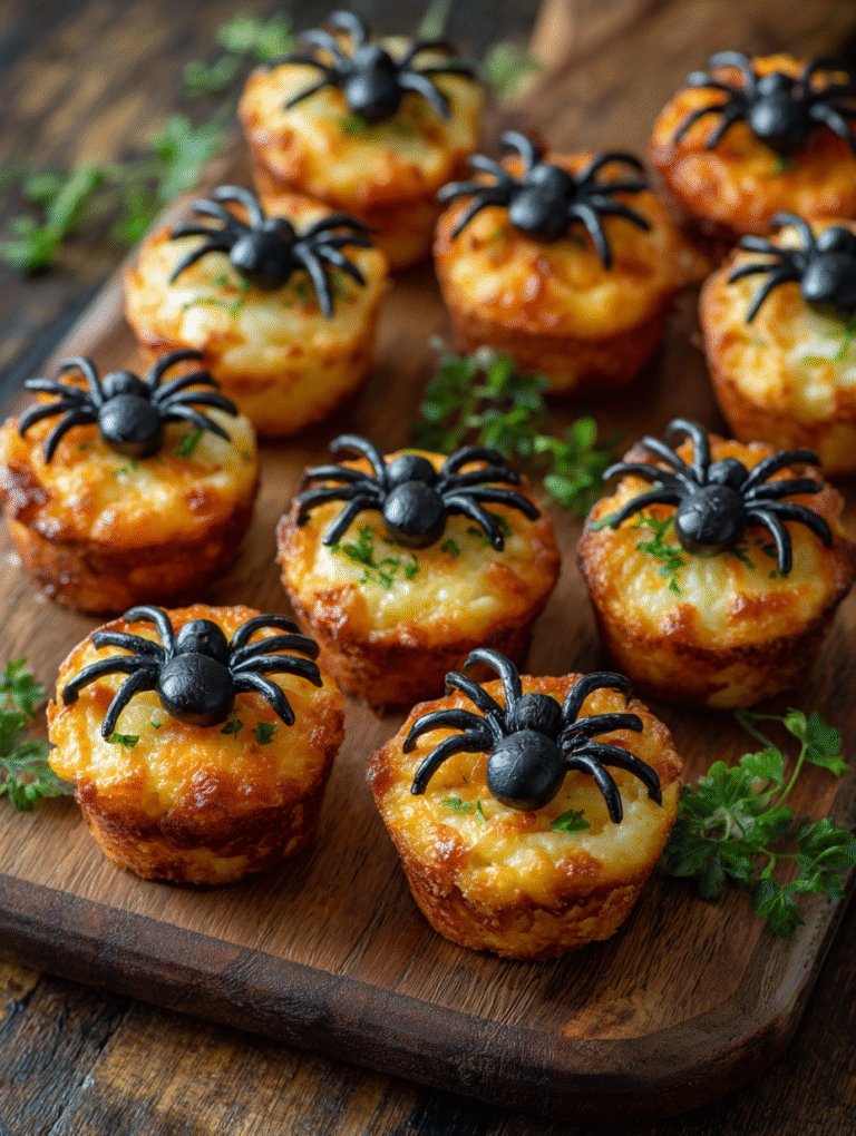 Halloween spider mini muffins cheese muffins with 3e5b3787 9422 488d b483 b5db5785d3c3 3