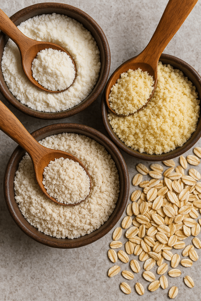 Ingredientes para pan sin gluten y sin levadura