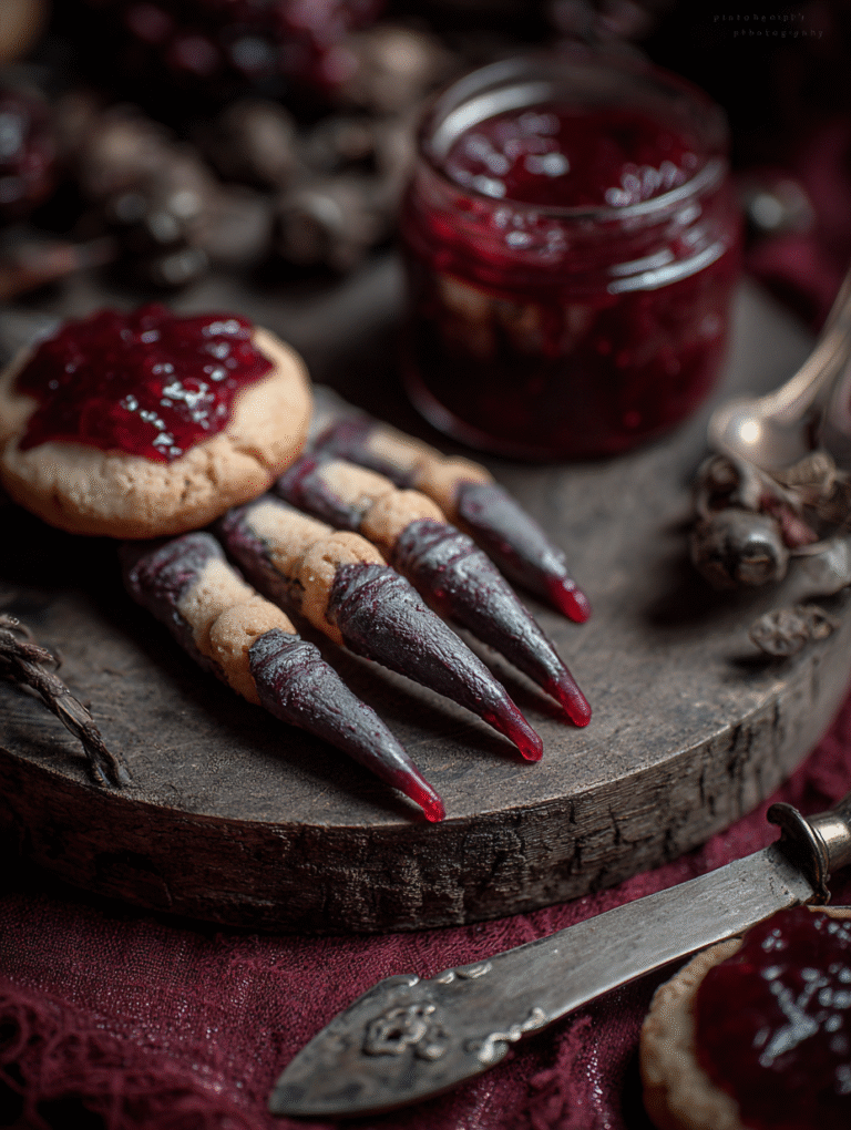 Realistic witch finger cookies
