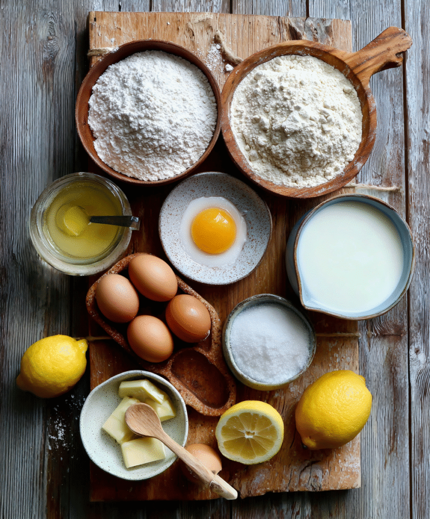 Ingredientes para preparar rosquillas sin gluten
