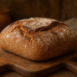 Pan de trigo sarraceno recién horneado