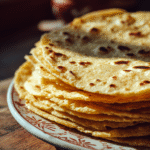Tortillas sin gluten caseras listas para comer