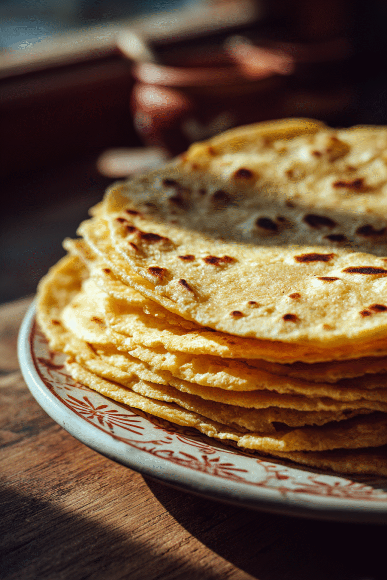 Tortillas sin gluten caseras listas para comer