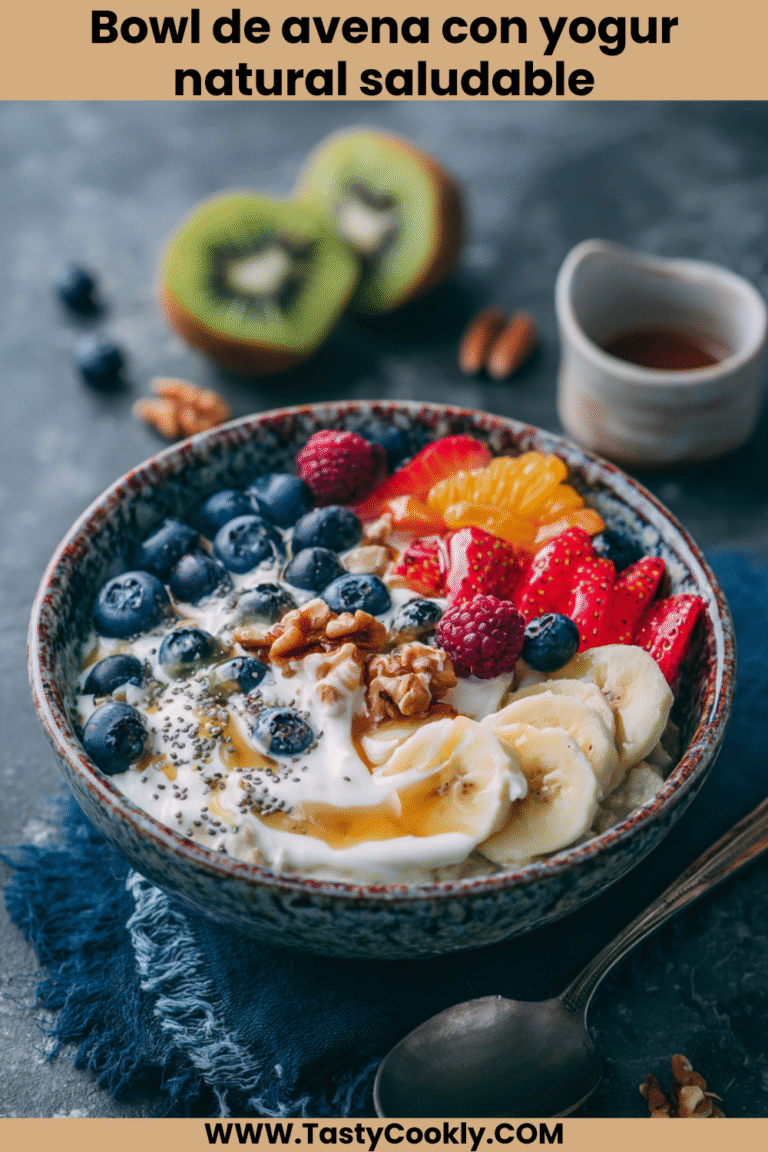 Bowl de avena con yogur natural