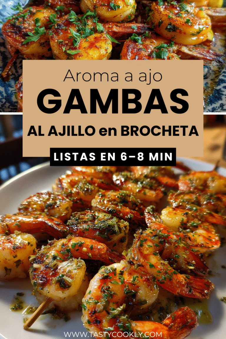 Brochetas de gambas al ajillo