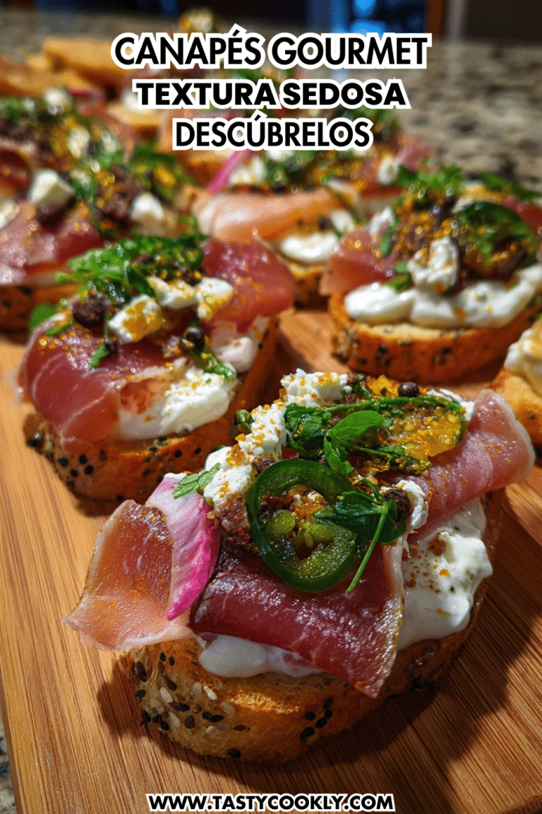 Canapes de roast beef con mostaza
