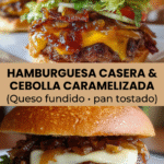 HAMBURGUESA CASERA CEBOLLA CARAMELIZADA