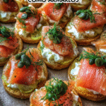 Mini tartas de salmón y pepinillo 3 Mini tartas de salmon y pepinillo