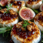 Mini volovanes de queso brie y mermelada de higos