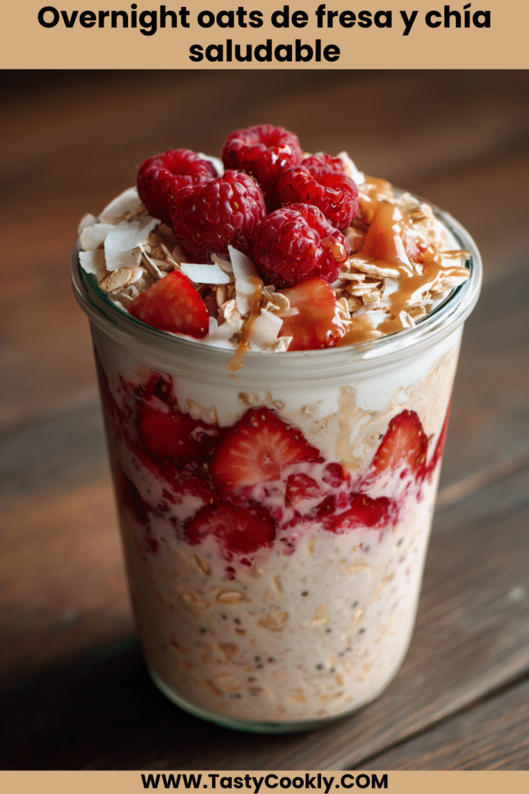 Overnight oats de fresa y chia