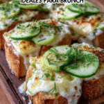 Panecillos con crema de queso y pepino