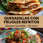 QUESADILLAS CON FRIJOLES REFRITOS
