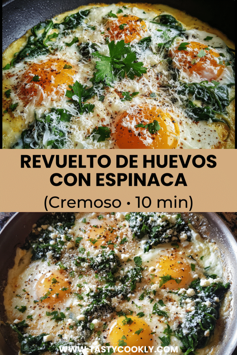 REVUELTO DE HUEVOS CON ESPINACA