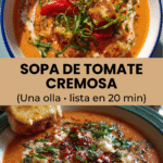 SOPA DE TOMATE CREMOSA