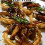 Tartaletas de champinones y cebolla caramelizada