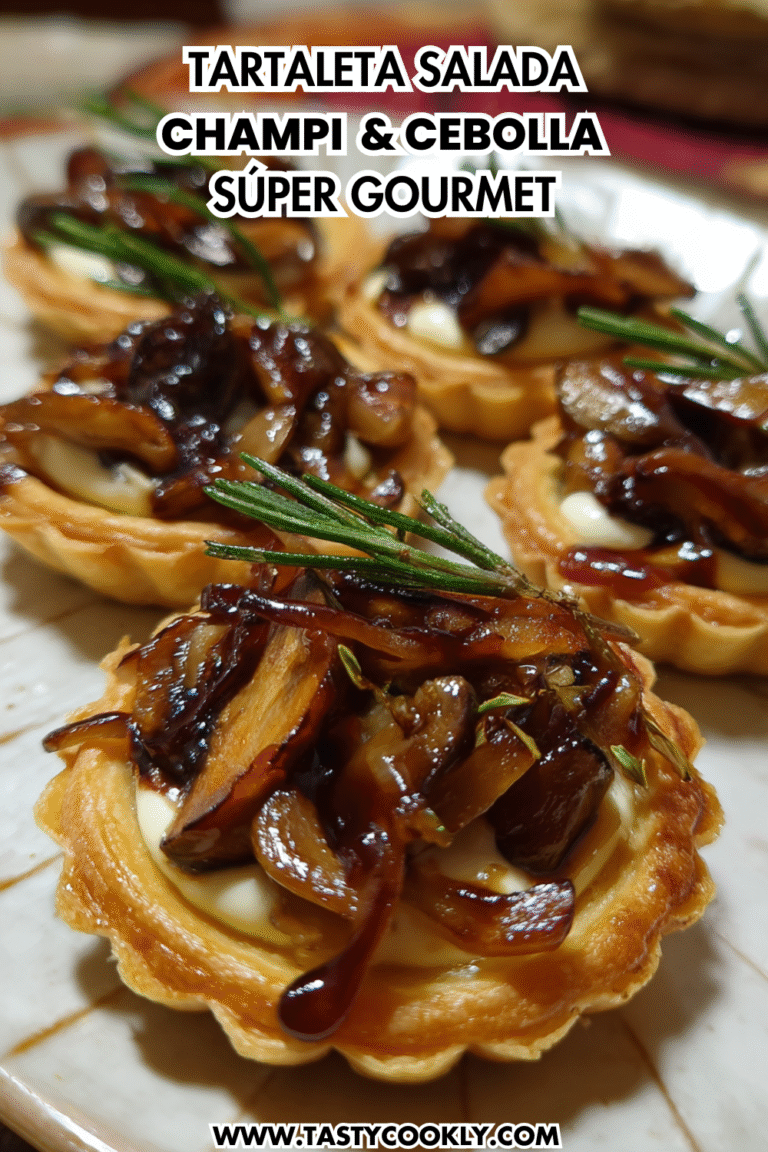 Tartaletas de champinones y cebolla caramelizada