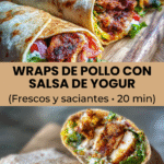 WRAPS DE POLLO CON SALSA DE YOGUR