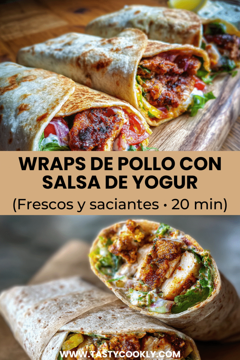WRAPS DE POLLO CON SALSA DE YOGUR